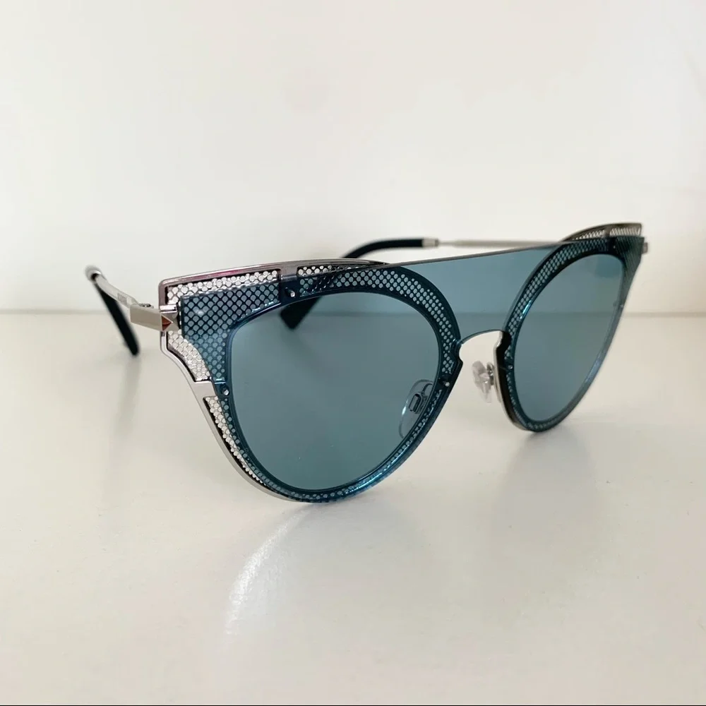 Valentino clear blue sunglasses